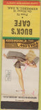 Matchbook Cover - Buck's Cafe Kennebec SD WEAR
