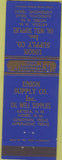 Matchbook Cover - Union Supply Oil Well Artesia Hobbs NM Sundown Aspermont TX