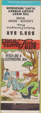 Matchbook Cover - Bob's Bar Flint MI hillbilly