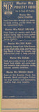 Matchbook Cover - Lumberlock Chicks Feed Geneva Bryant OH? Master  Mix Feed