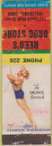 Matchbook Cover - Reed's Drug Store Hillsboro OR pinup WEAR