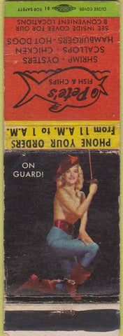 Matchbook Cover - Pete's Fish  and  Chips Tempe Mesa AZ WORN hamburgers