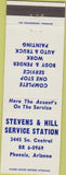 Matchbook Cover - Stevens  and  Hill Service oil gas Phoenix AZ
