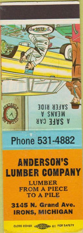 Matchbook Cover - Anderson's Lumber Co Irons MI SAMPLE