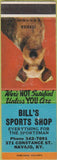 Matchbook Cover - Bill's Sports Shop Navajo KY SAMPLE Terrier