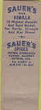Matchbook Cover - Sauer's Vanilla Extract Duke's Mayonnaise