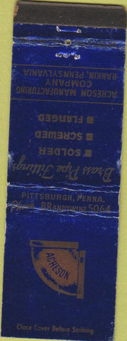 Matchbook Cover - Acheson Brass Pipe Fittings Rankin PA