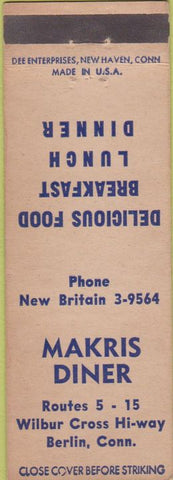 Matchbook Cover - Makris Diner Berling CT
