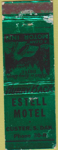 Matchbook Cover - Estell Motel Custer SD WORN