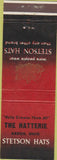 Matchbook Cover - Stetson Hats Akron OH