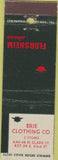 Matchbook Cover - Florsheim Shoes Erie Clothing Chicago IL