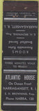 Matchbook Cover - Atlantic House Narragansett RI Merchants black