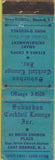 Matchbook Cover - Suburban Cocktail Lounge East Orange NJ Safety First WORN