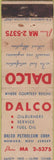 Matchbook Cover - Dalco Oil Burners oil gas Newark NJ Safety First WEAR