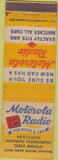 Matchbook Cover - Motorola Radio for home or car phonographs