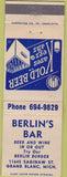 Matchbook Cover - Berlin's Bar Grand Blanc MI