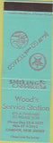 Matchbook Cover - Wood's Texaco oil gas Camden NJ SAMPLE