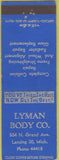 Matchbook Cover - Lyman Body Co Lansing MI auto body repair