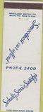 Matchbook Cover - Shultz Dodge Plymouth Grand Haven MI