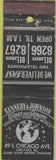 Matchbook Cover - Kennedy Johnson Wine Liquor Chicago IL WEAR