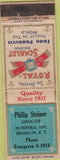 Matchbook Cover - Royal Scarlet Food Products Steiner Grocery Brooklyn NY WORN