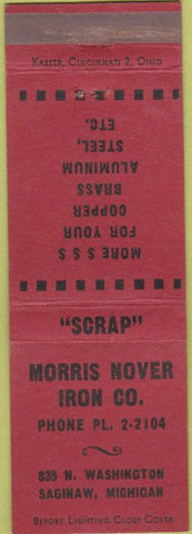 Matchbook Cover - Norris Nover Iron Saginaw MI