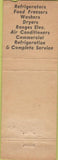 Matchbook Cover - R.E. Allen Pittsfield MA Frigidaire WORN Lee MA