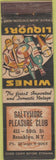Matchbook Cover - Galtymore Pleasure Club Brooklyn NY