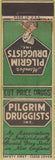 Matchbook Cover - Pilgrim Drugs Safety First New England girlie