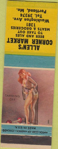 Matchbook Cover - Allen's Corner Market Portland ME pinup