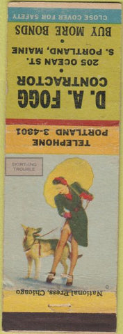 Matchbook Cover - D.A. Fogg Contractor Portland ME pinup