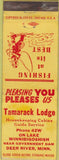 Matchbook Cover - Tamarack Lodge Deer River MN