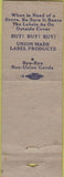 Matchbook Cover - Stove Mounters Union St Louis MO WEAR