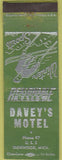 Matchbook Cover - Davey's Motel Ironwood MI