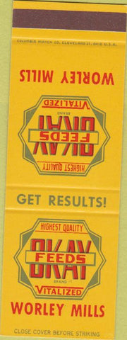 Matchbook Cover - OKAY Feeds Worley Mills SAMPLE