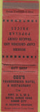 Matchbook Cover - Cox's Thunderbird Motel Canon City CO WORN