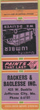Matchbook Cover - Rackers Baclesse Inc Jefferson City MO lumber paint