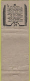Matchbook Cover - Blossom Inn Geneva NY POOR