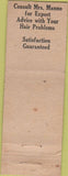 Matchbook Cover - Manno's Beauty Shop girlie Buffalo NY