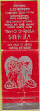 Matchbook Cover - Venus Wedding Chapel Carson City NV red POOR