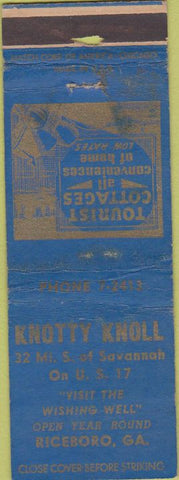 Matchbook Cover - Knotty Knoll Riceboro GA WORN