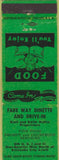 Matchbook Cover - Fareway Dinette Escanaba City MI green girlie