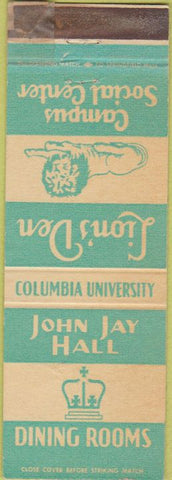 Matchbook Cover - Columbia University Campus Center TAPED