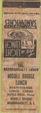 Matchbook Cover - Middle Bridge Lunch Narragansett RI WORN