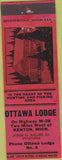 Matchbook Cover - Ottawa Lodge Kenton MI red