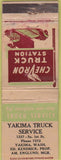 Matchbook Cover - Chevron oil Gas Yakima WA WORN