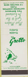 Matchbook Cover - The Grotto Eastwood NY Syracuse