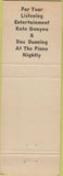 Matchbook Cover - The Grotto Eastwood NY Syracuse