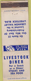 Matchbook Cover - Livestock Diner Fredericksburg MD WEAR