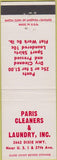 Matchbook Cover - Paris Cleaners Laundry West Palm Beach FL